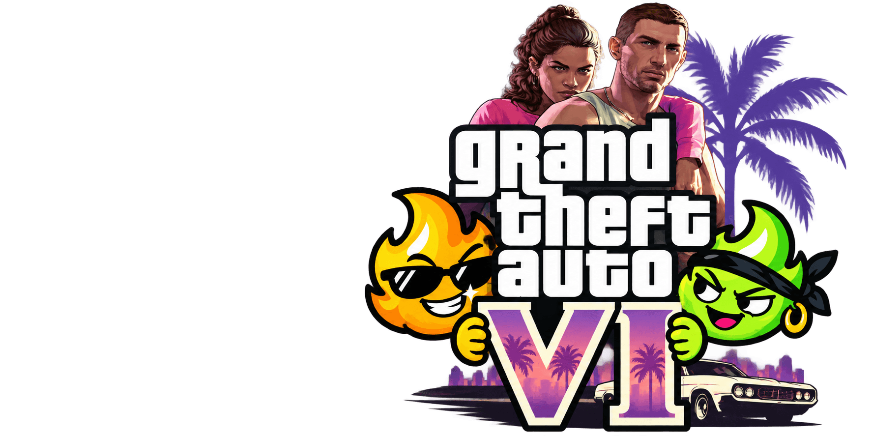 Key Art von Grand Theft Auto VI mit den Pyroblast-Flammen
